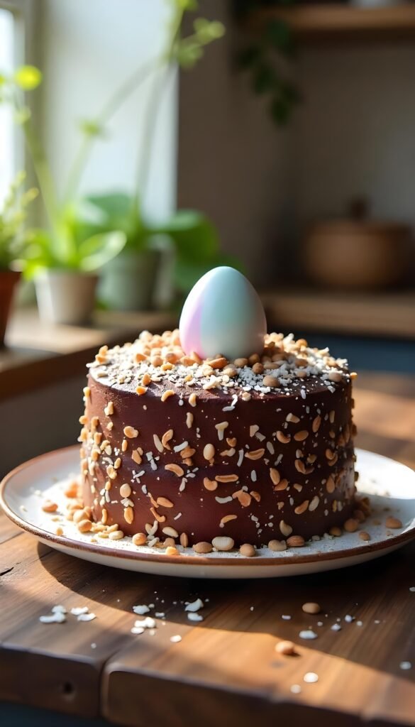 Chocolate Coconut Cake, easter cake