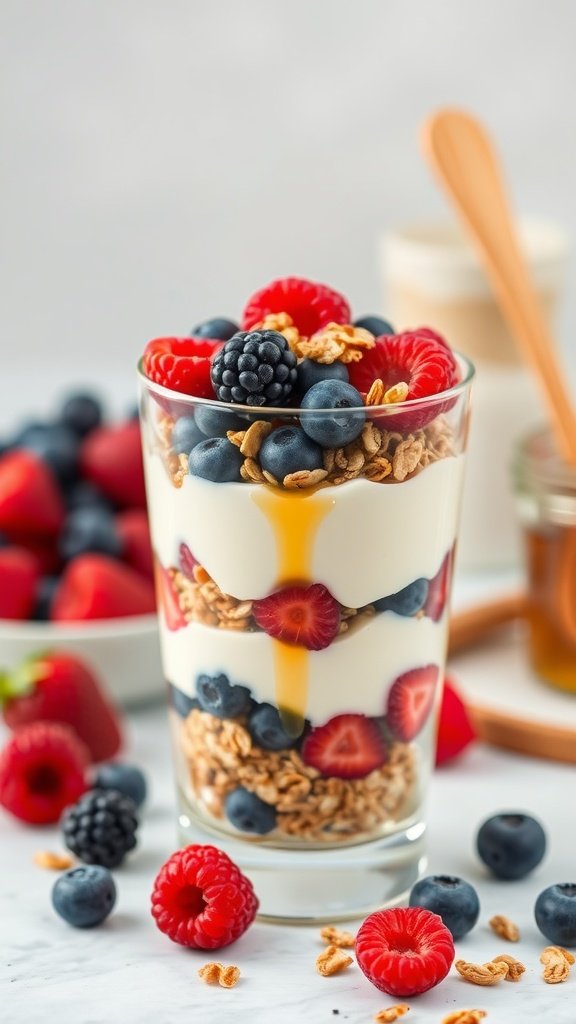 Greek yogurt parfait with granola