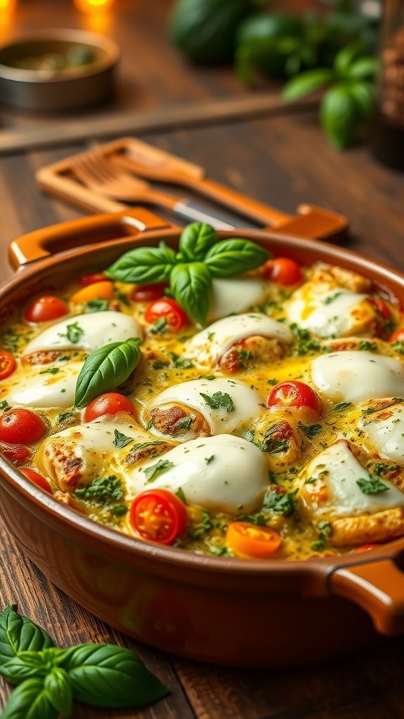 Savory Pesto Chicken Casserole Recipe