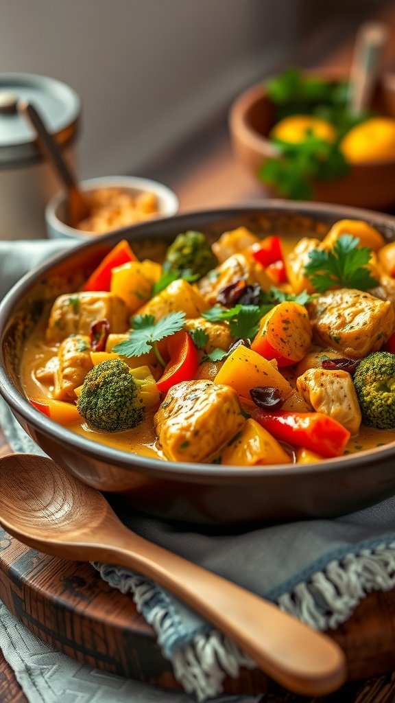Savory Coconut Curry Chicken Casserole