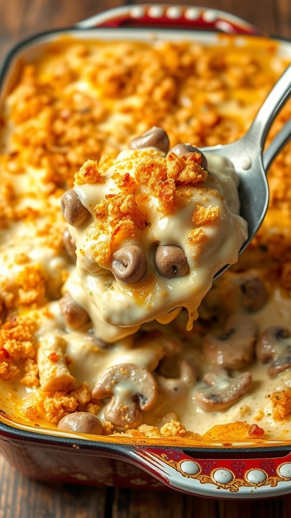 Creamy Chicken Tetrazzini Bake
