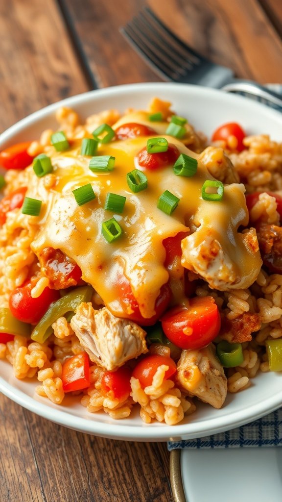 Spicy Cajun Chicken and Rice Casserole