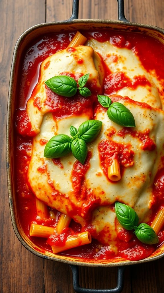 Cheesy Baked Chicken Parmesan Casserole Recipe