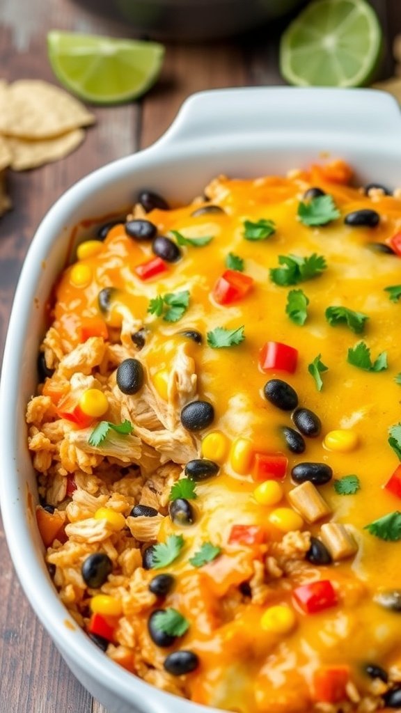 Spicy Tex-Mex Chicken and Rice Casserole