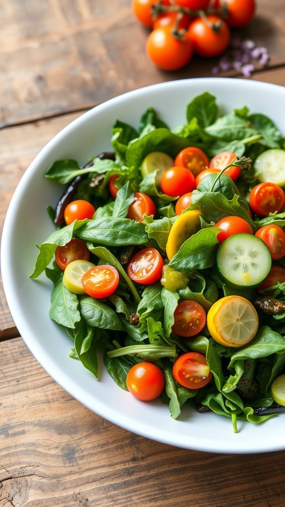 Fresh Mixed Green Salad with Zesty Lemon Vinaigrette