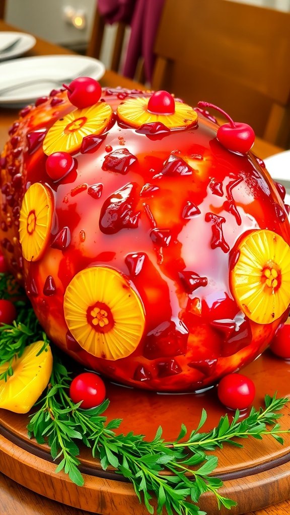 Sweet and Savory Honey-Baked Ham with Pineapple