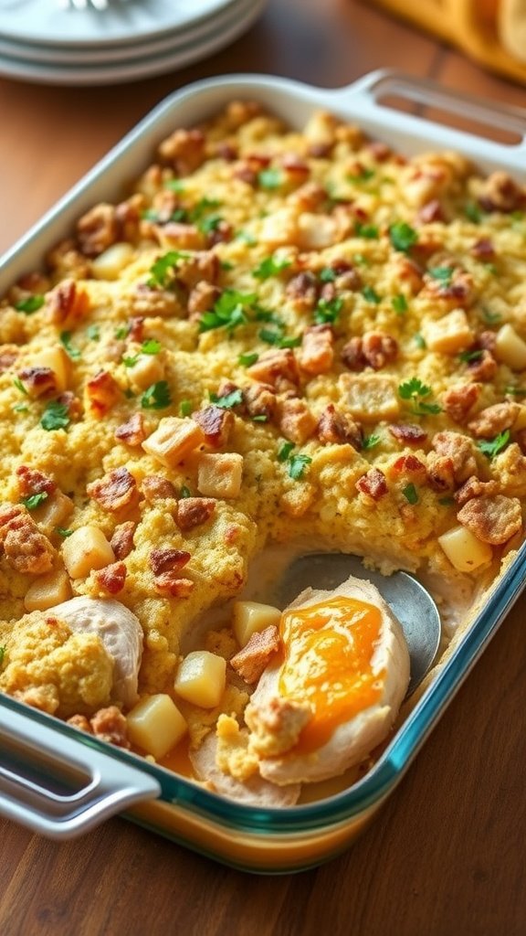 Savory Chicken and Stuffing Casserole Recipe