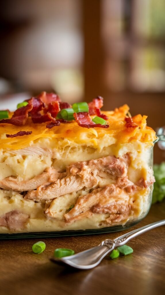 Cheesy Loaded Chicken and Potato Casserole