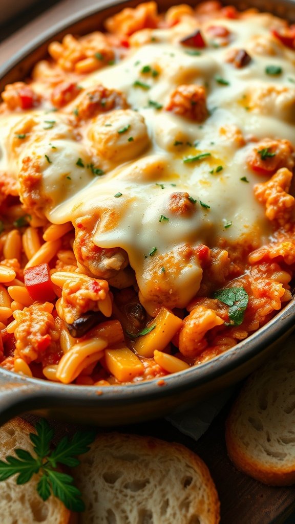 Savory Italian Chicken and Rice Casserole