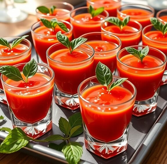 Elegant Chilled Gazpacho Shots