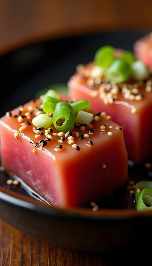 Seared Tuna Tataki with Soy Ginger Sauce