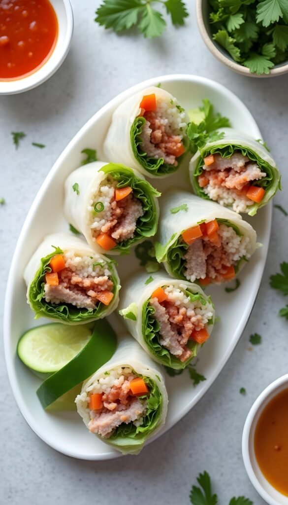 Fresh and Flavorful Tuna Rice Paper Rolls