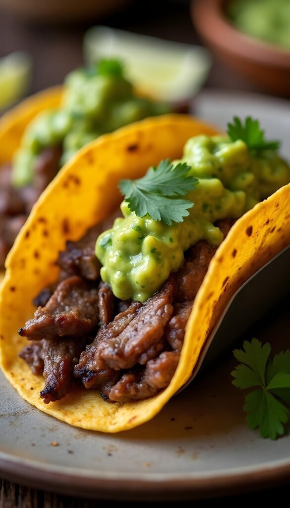 Savory Steak Tacos with Fresh Avocado Salsa